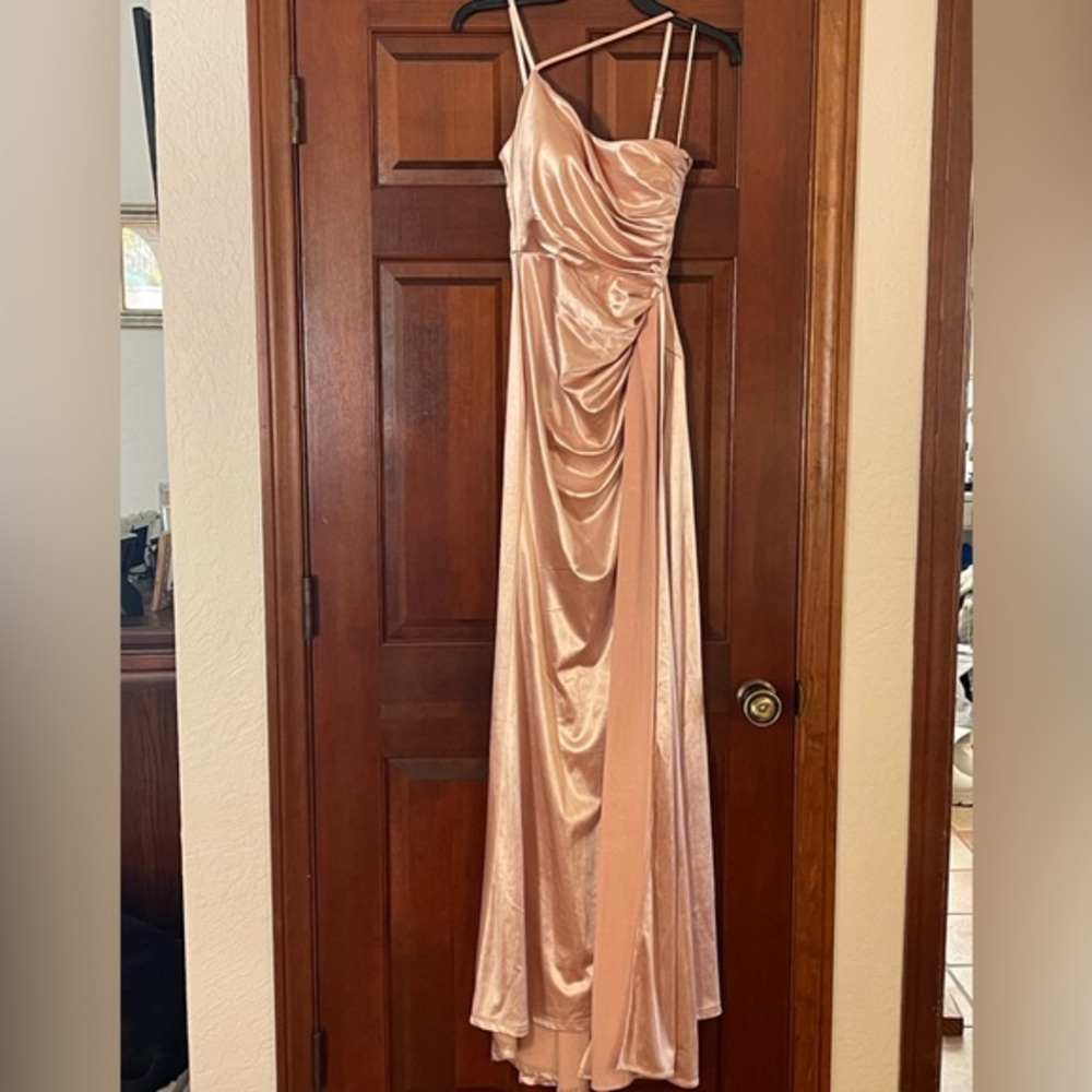 FAERIESTY Elegant champagne Pink Evening Dress